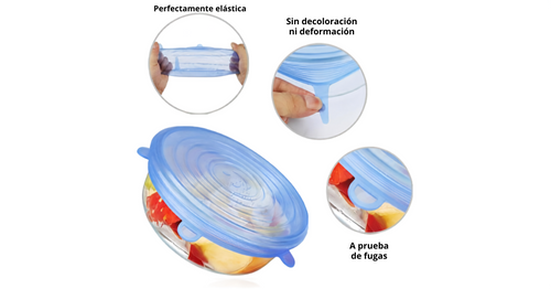 30 TAPAS DE SILICON REUTILIZABLES